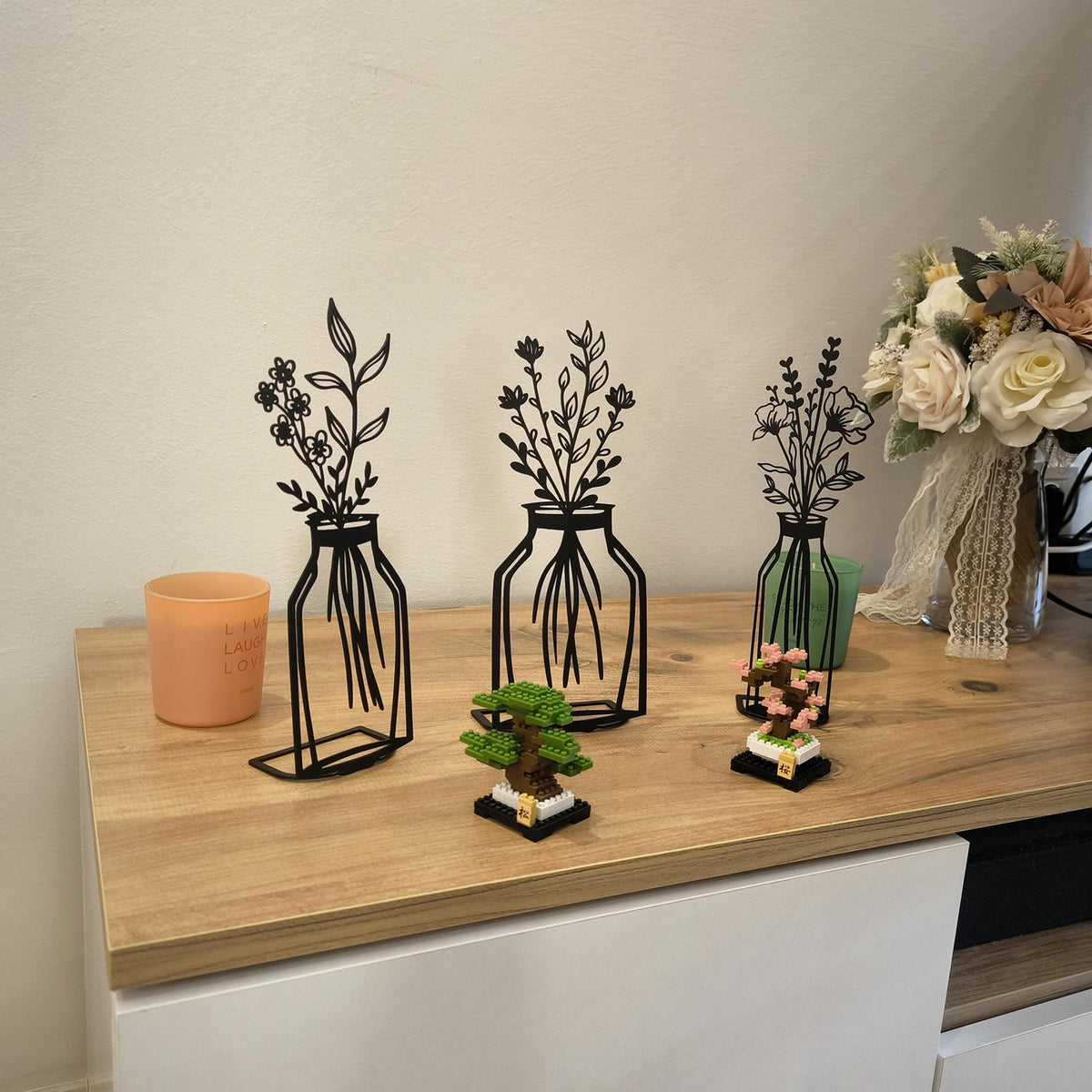 Home Décor Metal Floral Vase Holder Homeandso