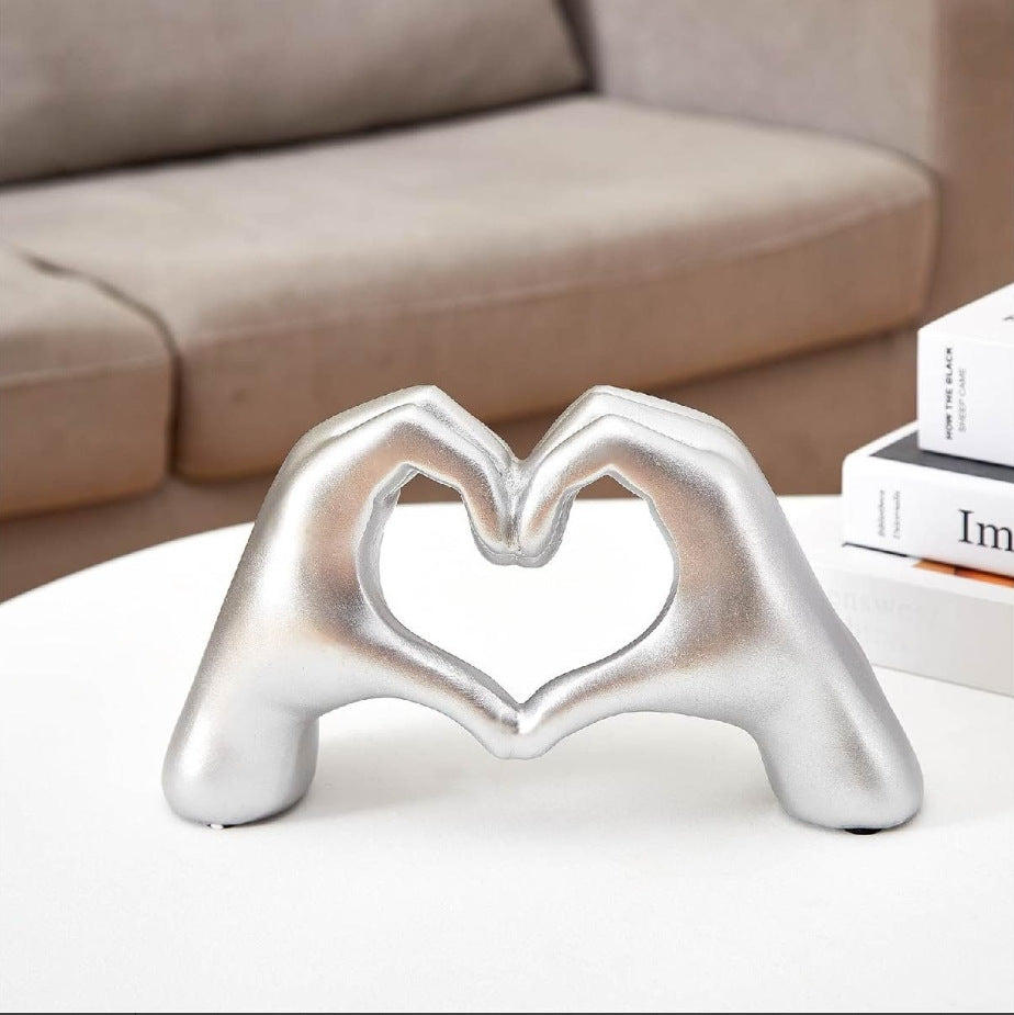 Heart-Shaped Hand Gesture Sculpture Homeandso
