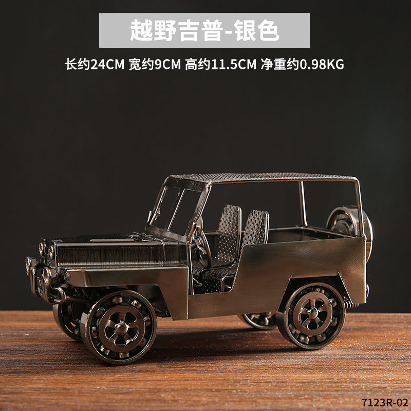 Decorative Metal Jeep Model Homeandso