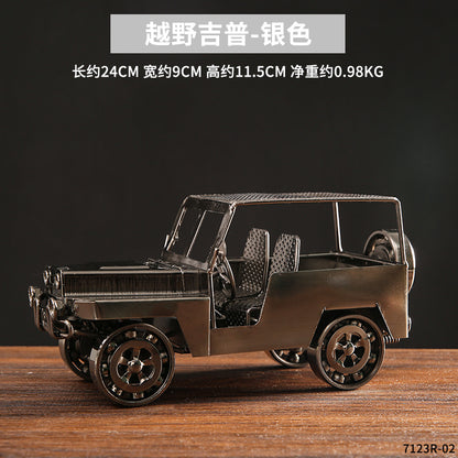 Decorative Metal Jeep Model Homeandso
