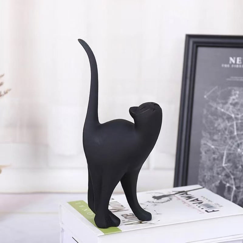 Contemporary Cat Figurine Homeandso