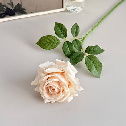 Realistic Silk Rose Stem for Home Decor
