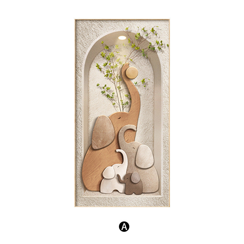 Decorative Elephant-Themed Wall Artwork Homeandso