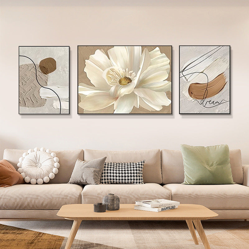 Elegant Framed Abstract Floral Art Set Homeandso