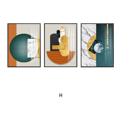 Framed Geometric Landscape Art Set Homeandso