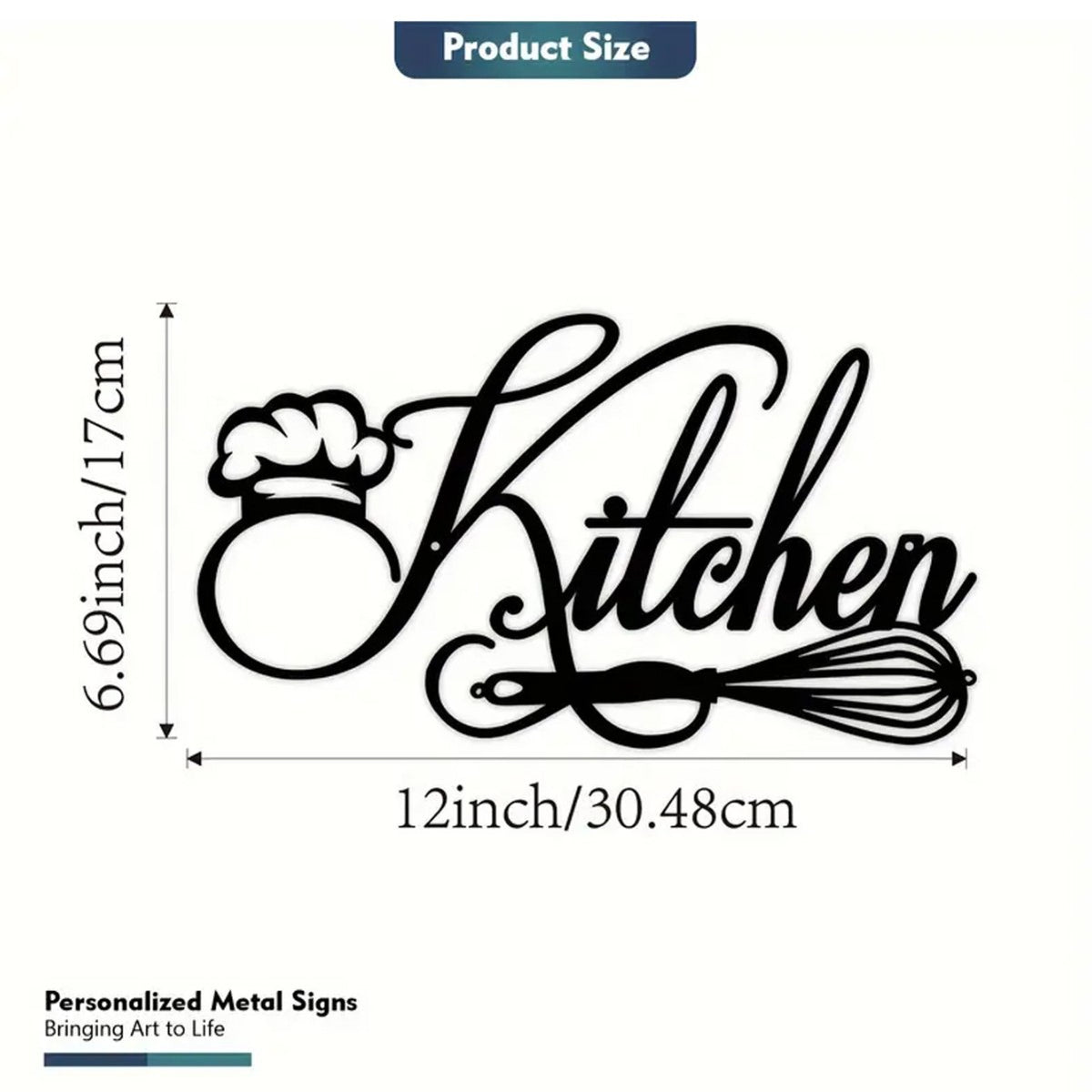 Metal Kitchen Wall Sign Homeandso