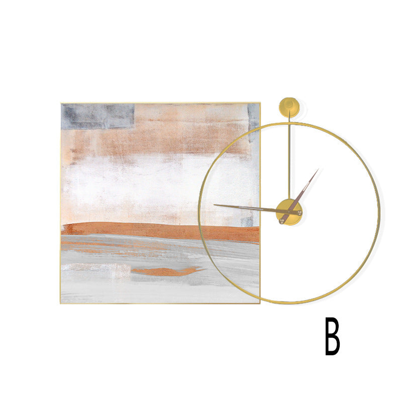 Artistic Wall Clock and Framed Abstract Artwork Homeandso