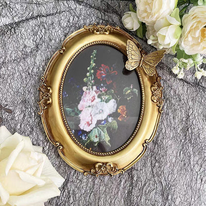 Elegant Oval Butterfly Picture Frame Homeandso