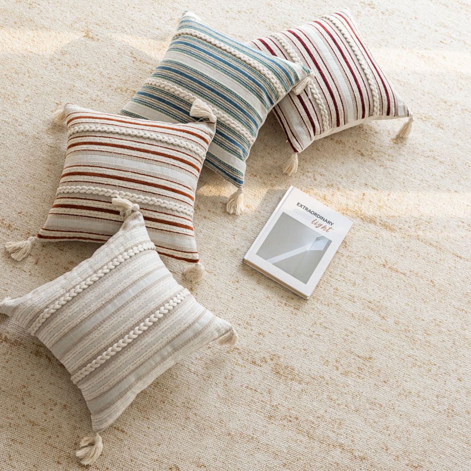 Woven Textured Decorative Pillow