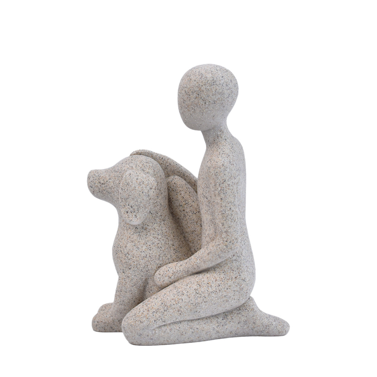 Abstract Couple and Dog Figurine Homeandso