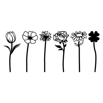 Floral Silhouette Wall Decals Homeandso