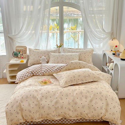 Playful Cartoon Bear Bedding Set Homeandso