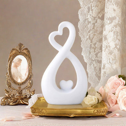 Infinity Heart-Shaped Sculpture Homeandso