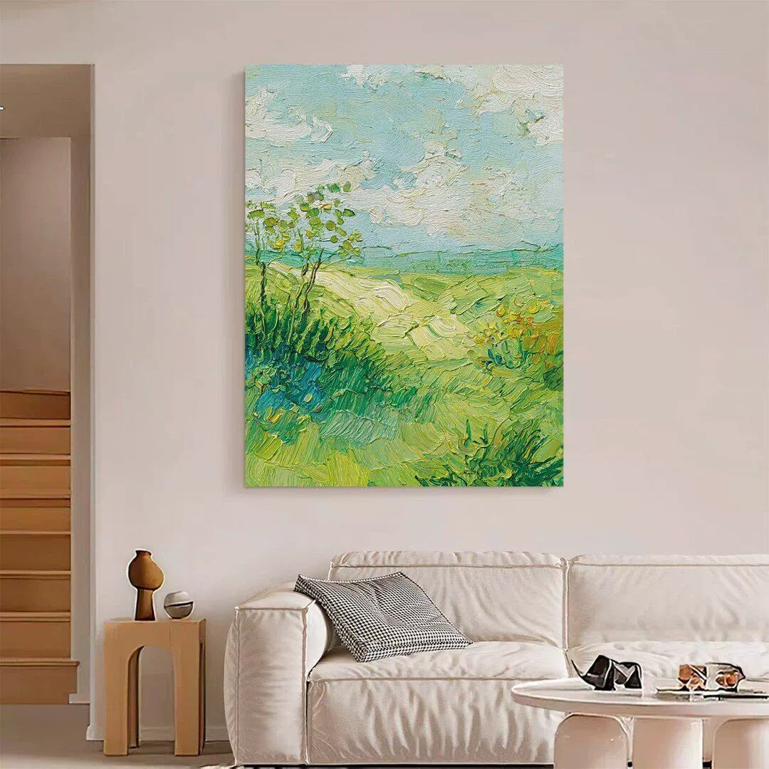 Textured Impressionistic Landscape Canvas Artwork Homeandso