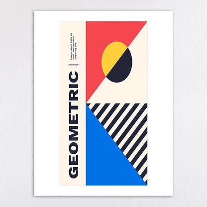 Bauhaus-Inspired Abstract Wall Art Print Homeandso