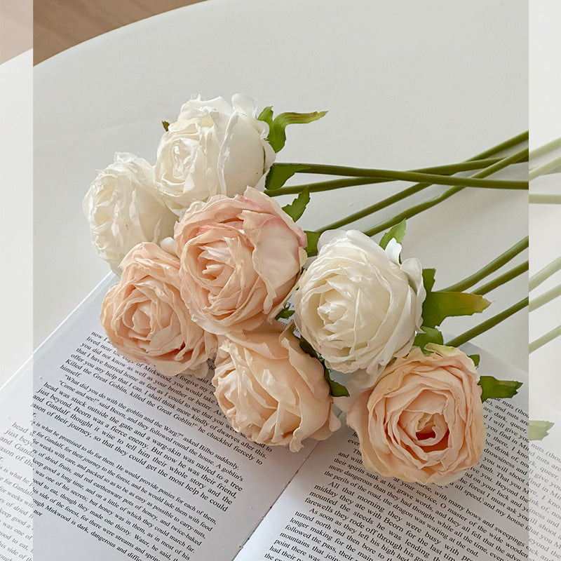 Lifelike Faux Floral Rose Bouquet