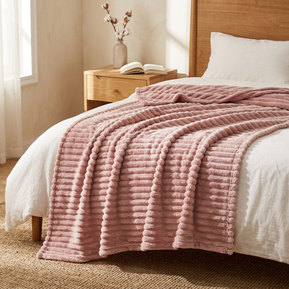 Luxueuze Zachte Nepbont Throw Deken