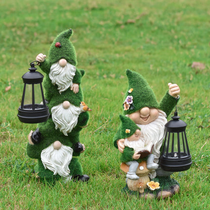 Garden Gnome Figurine with Lantern Homeandso