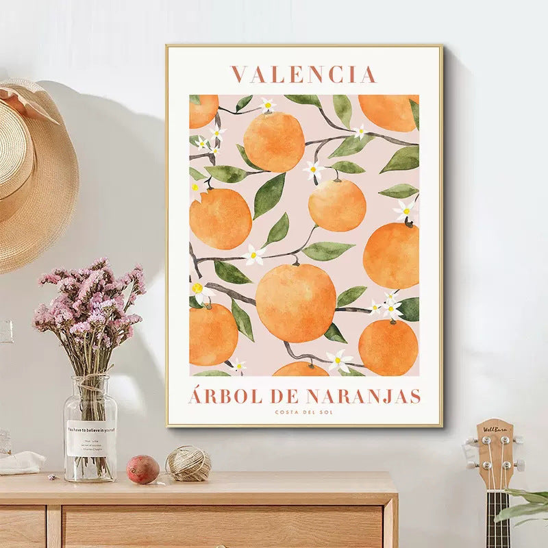 Framed Citrus Themed Botanical Wall Art Homeandso