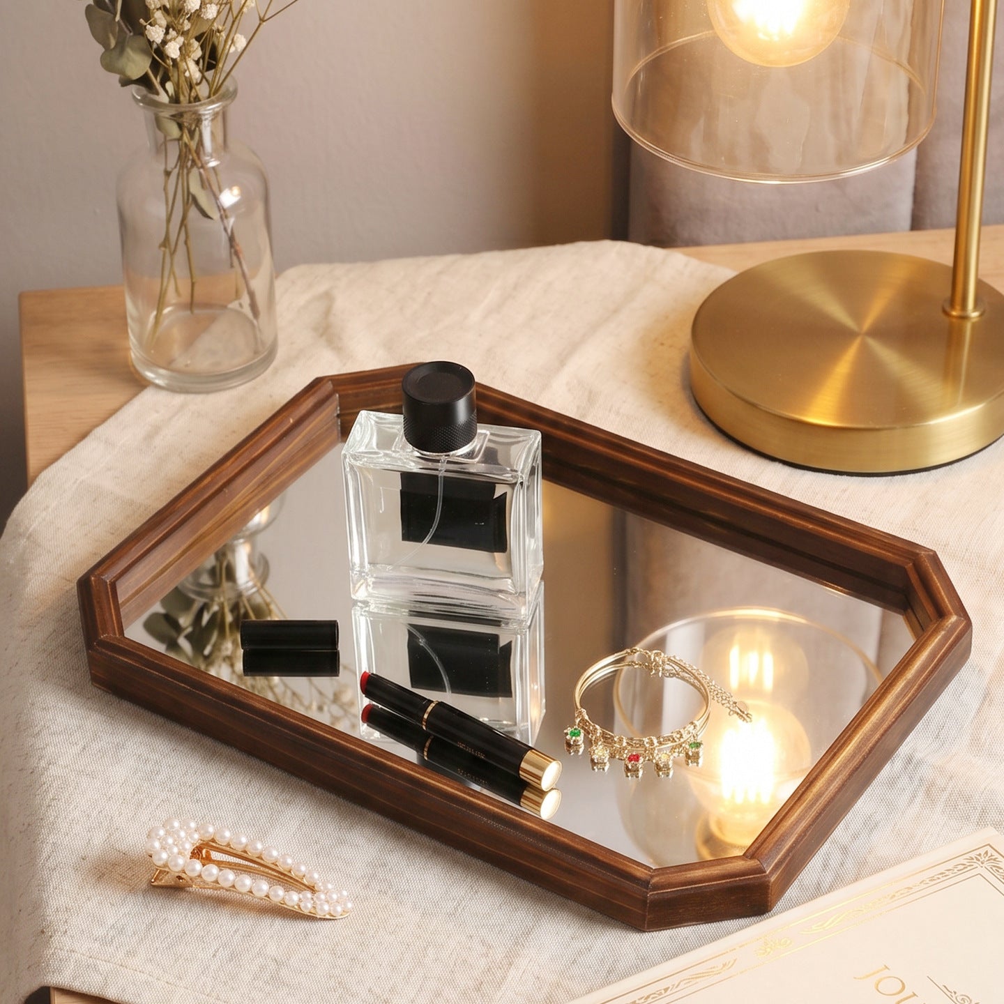 Rustic Wooden Frame Decorative Mirror Homeandso