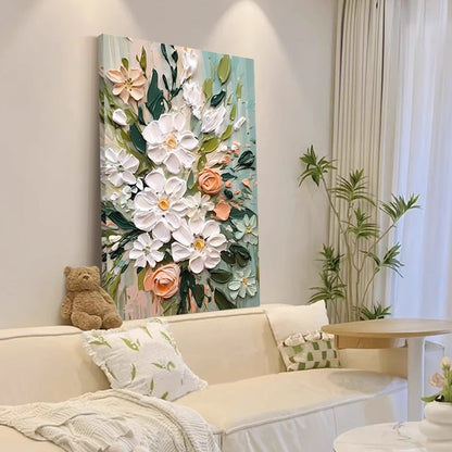 Floral Embellished Canvas Artwork Homeandso
