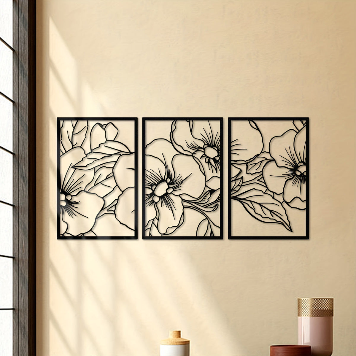 Floral-Inspired Metal Wall Art Homeandso