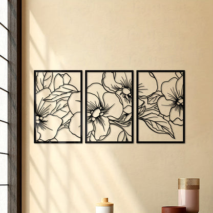 Floral-Inspired Metal Wall Art Homeandso