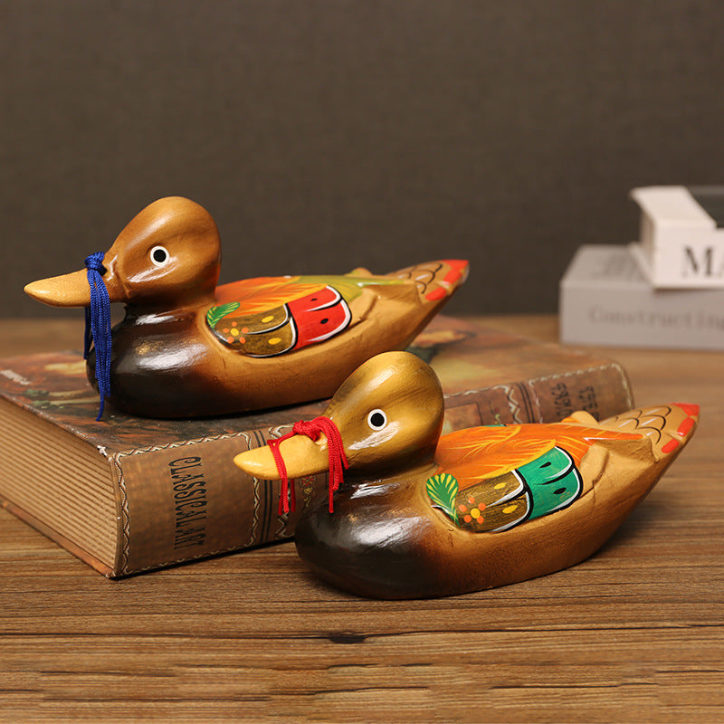 Handcrafted Wooden Duck Figurines Homeandso