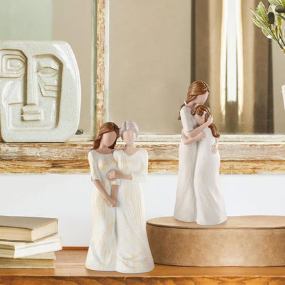 Heartwarming Mother-Daughter Figurine Homeandso
