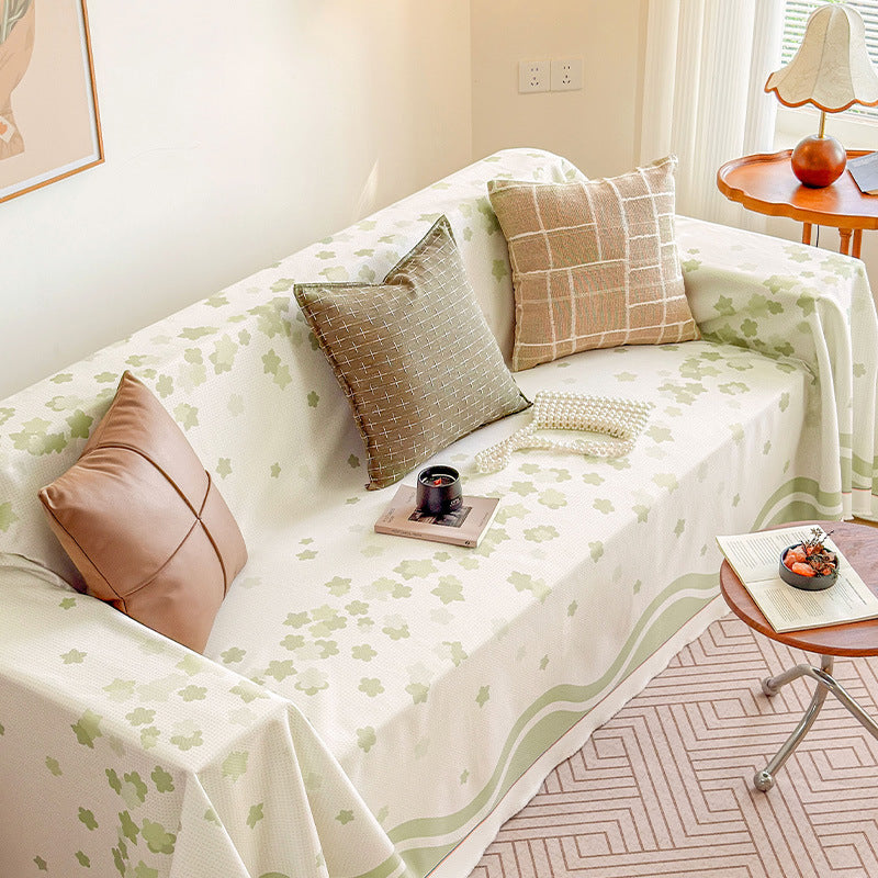 Elegant Floral Print Sofa Cover