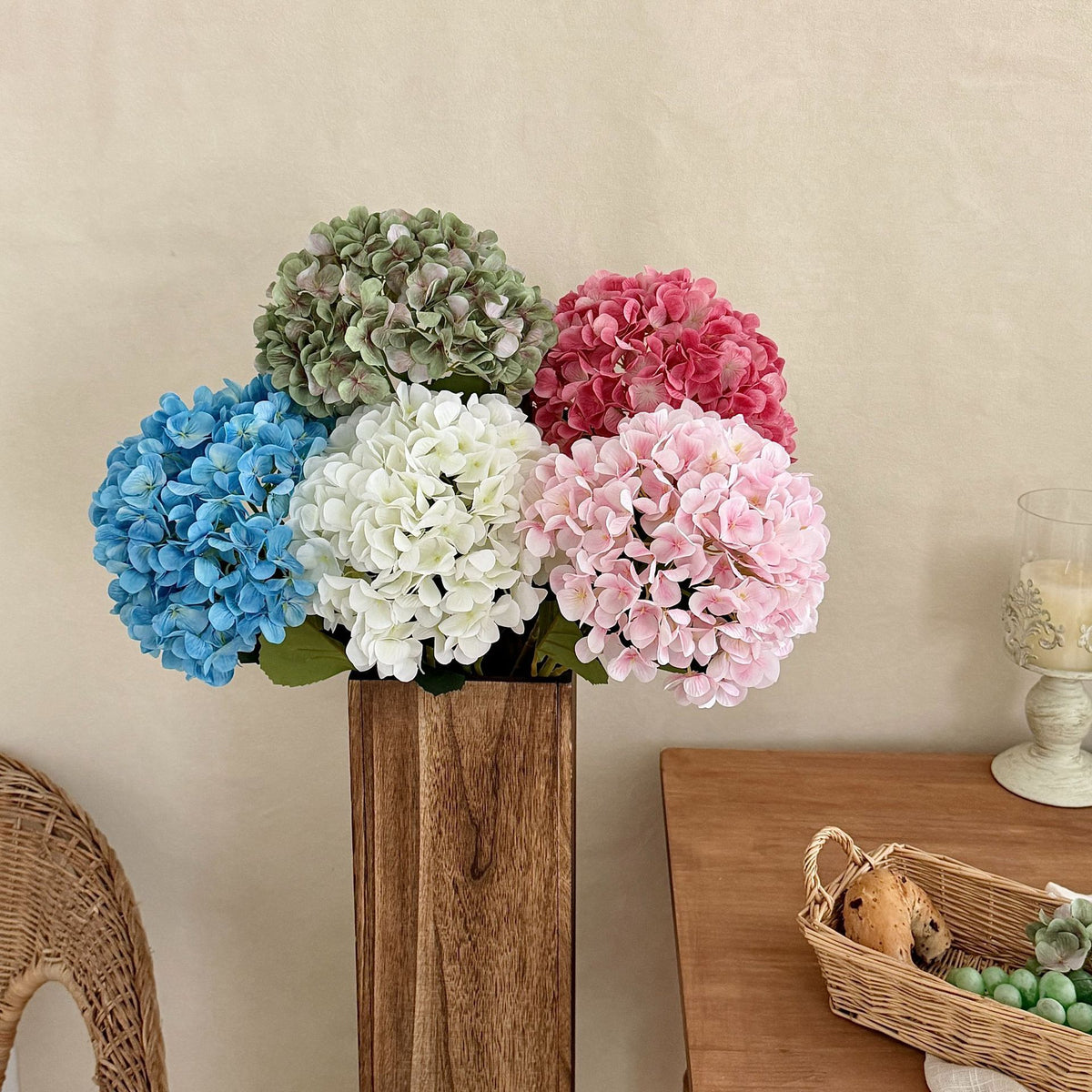 Lifelike Hydrangea Flower Stem