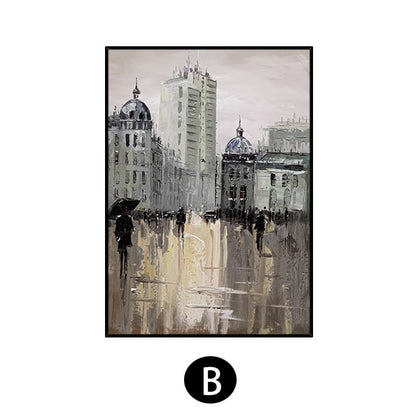 Urban Abstract Cityscape Canvas Artwork Homeandso