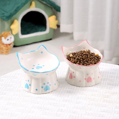 Cute Cat-Shaped Pet Food Bowl Homeandso