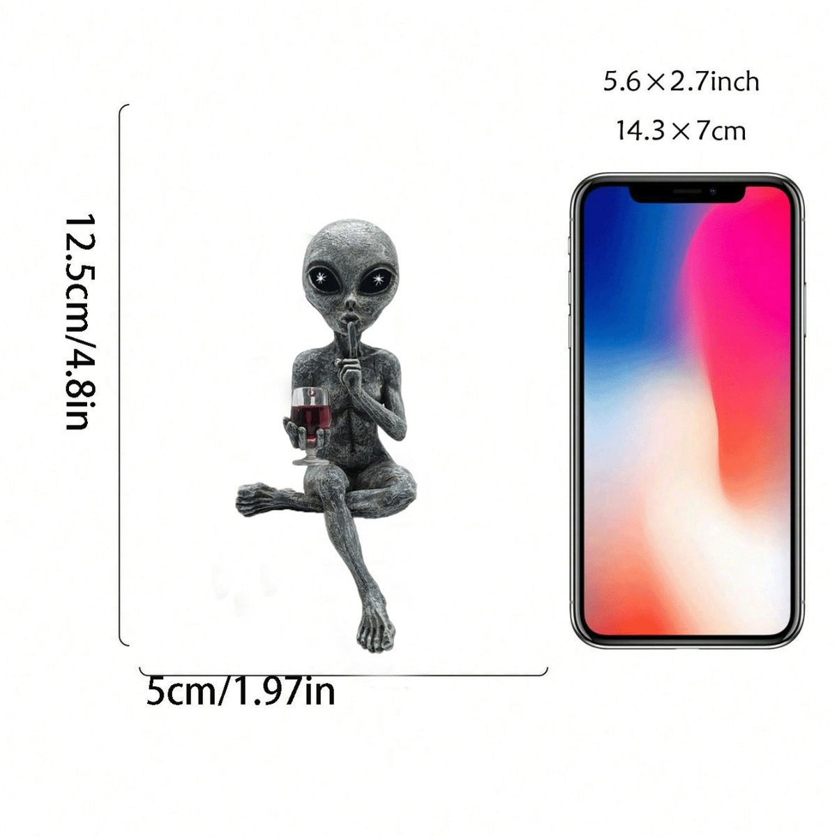 Alien Figurine Phone Holder Homeandso
