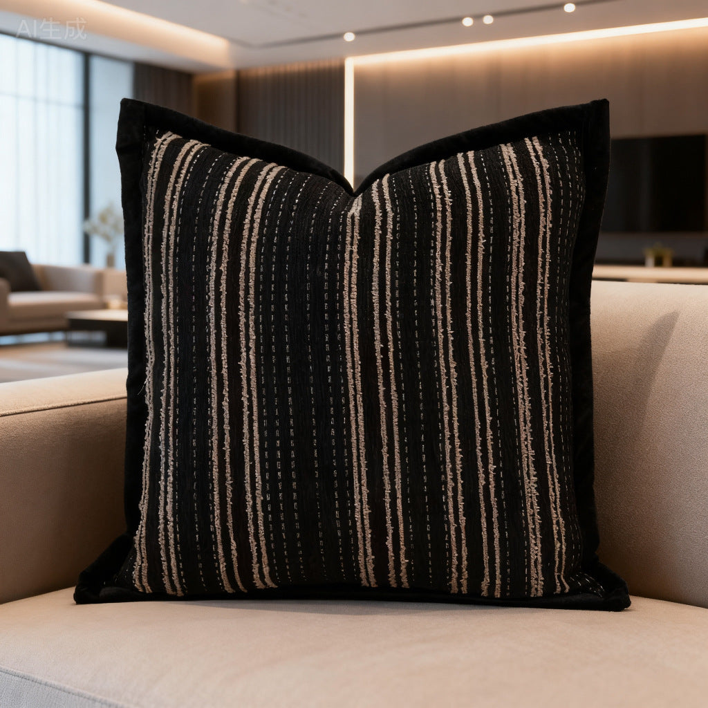Textured Stripe Decorative Pillow