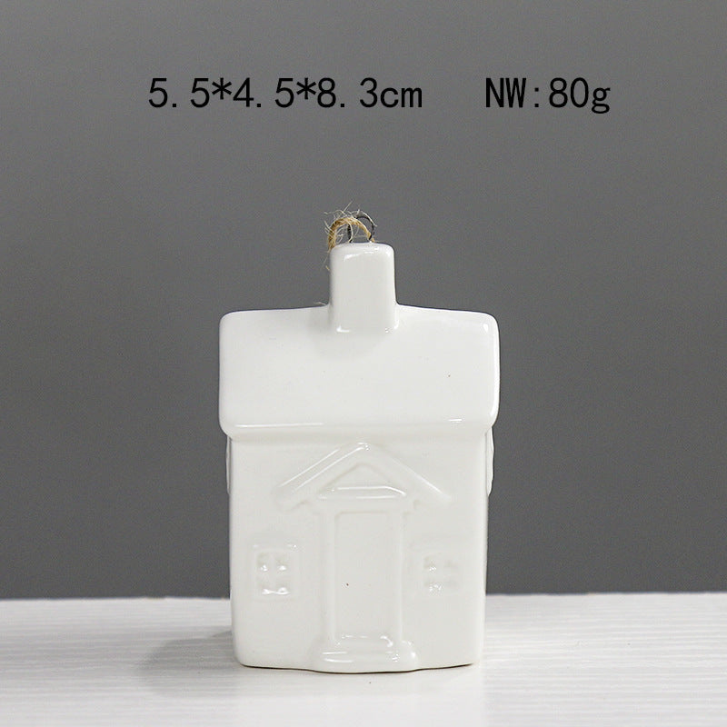 Home Decor Ceramic House Figurine Homeandso