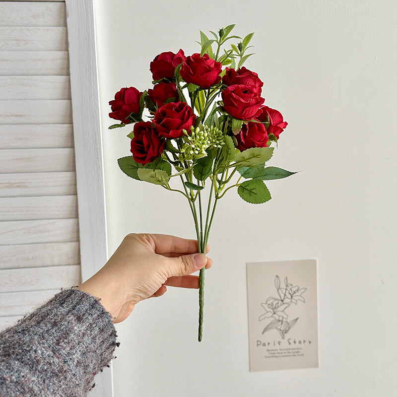 Lifelike Faux Rose Bouquet