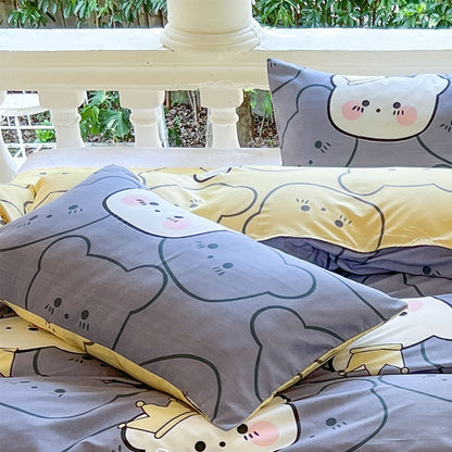Stylish Grid Pattern Pillowcase Set