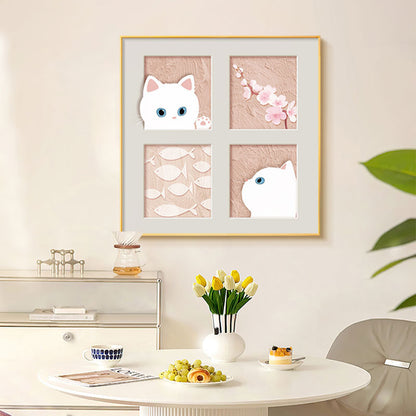 Decorative Framed Cat Artwork Homeandso