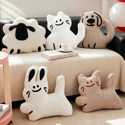 Cat-Shaped Decorative Pillow