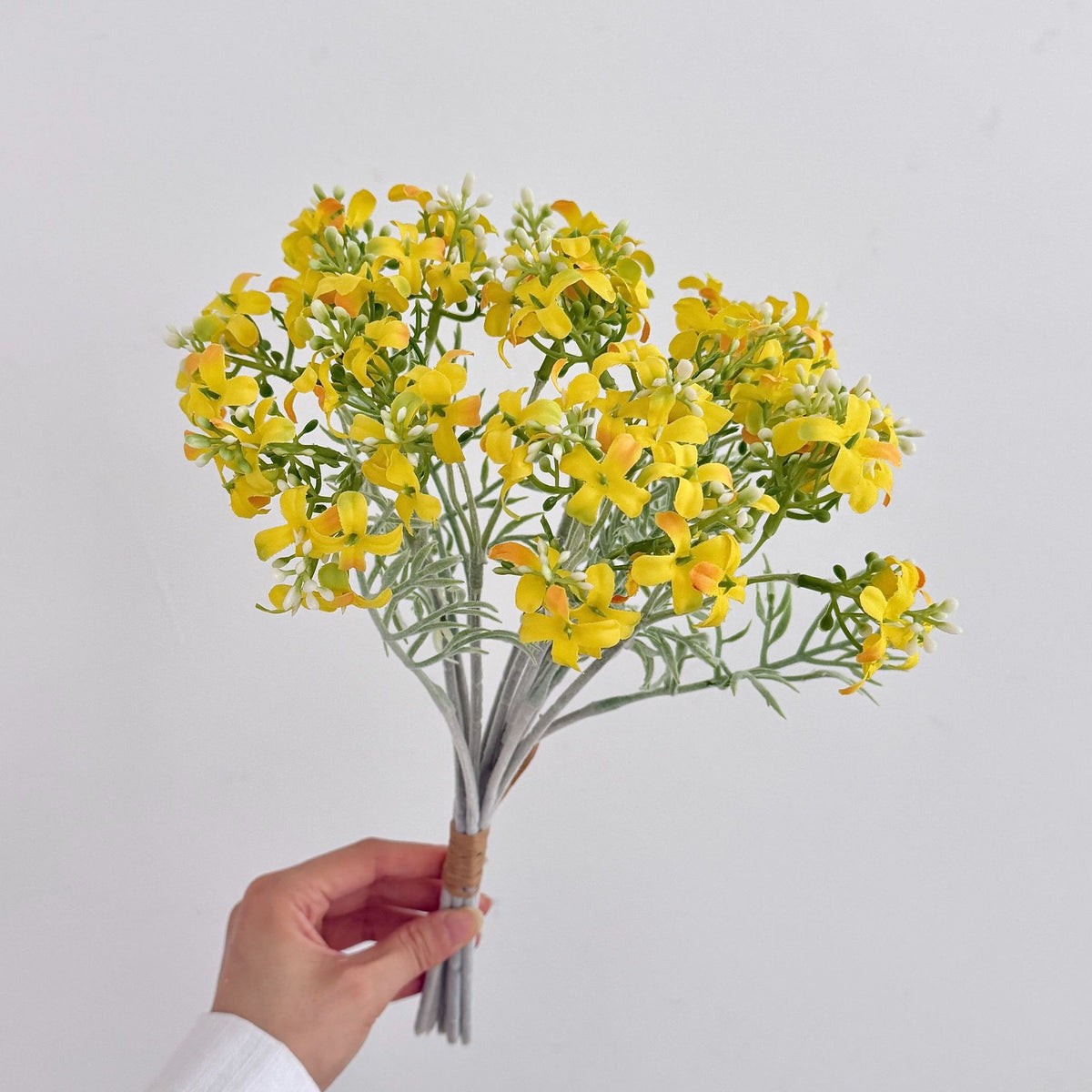 Lifelike Floral Bouquet with Purple Blooms