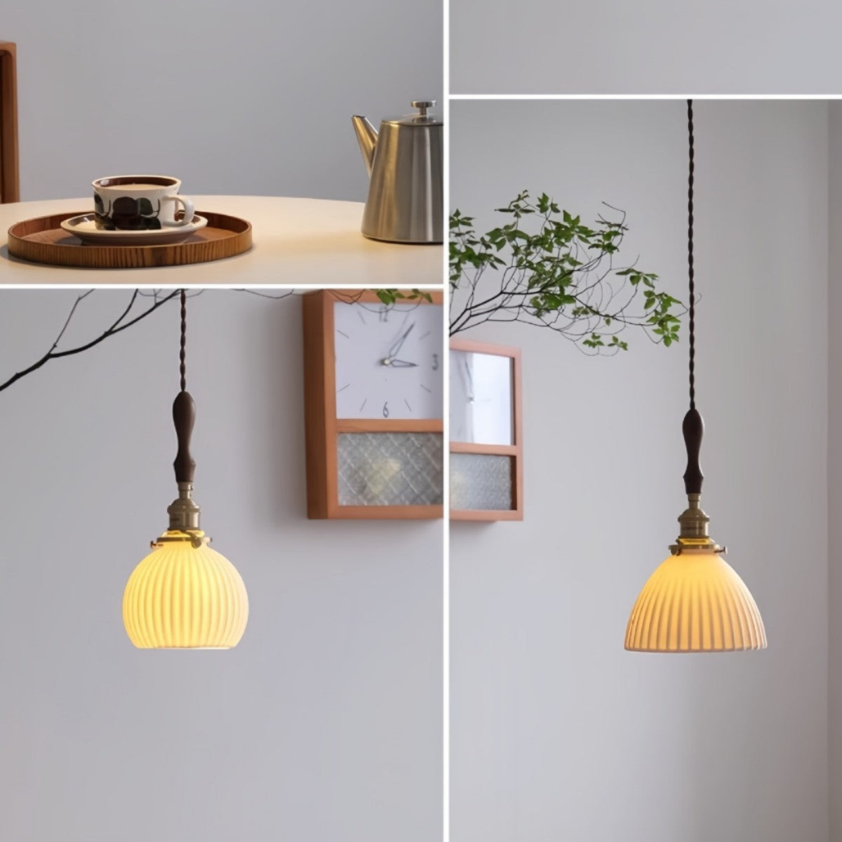 Vintage-Style Glass Pendant Lamp