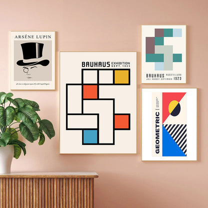 Bauhaus-Inspired Abstract Wall Art Print Homeandso