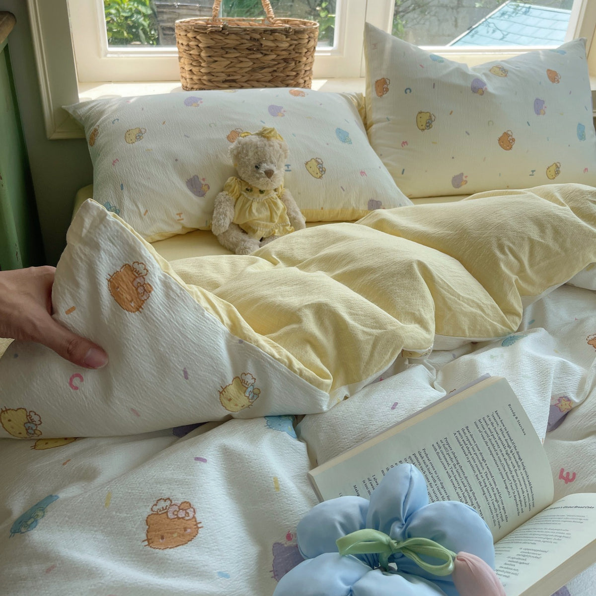 Playful Cartoon Duvet Cover Set Homeandso