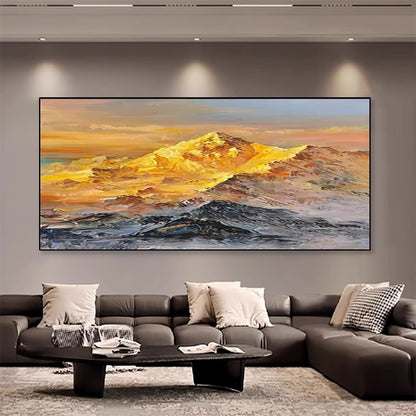 Mountain Landscape Textured Canvas Print Homeandso