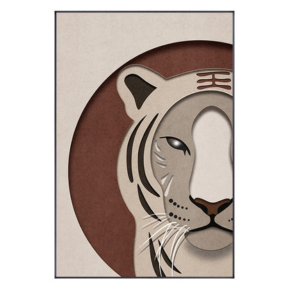 Artistic Tiger-Themed Relief Wall Art Homeandso