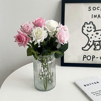 Realistic Faux Rose Stem Arrangement