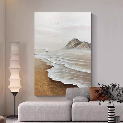 Triptych Beach Landscape Canvas Artwork Homeandso