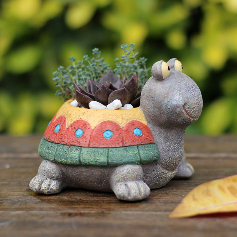 Turtle-Shaped Planter Homeandso