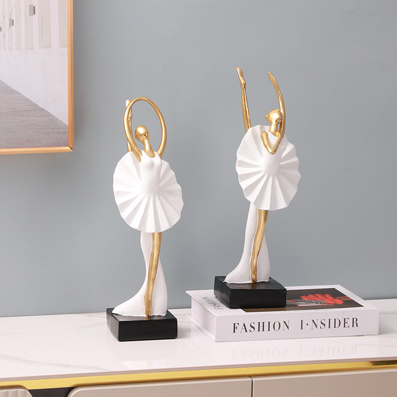 Elegant Dancing Figure Sculpture Homeandso